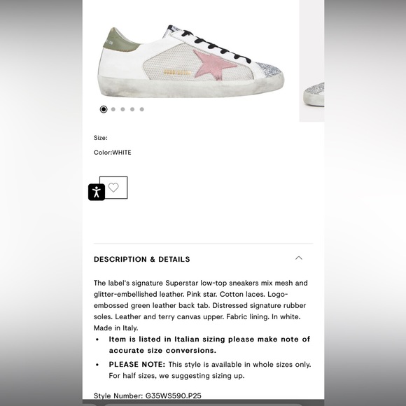 ✅TRADE✅Superstar Glitter Mesh Low-Top Sneakers GGDB 38 - Picture 7 of 15